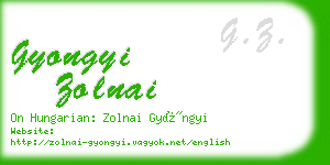 gyongyi zolnai business card